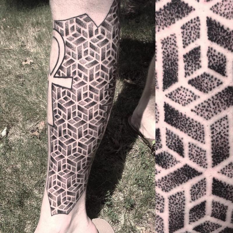 Ornamental leg halfsleeve fresh done by Oliver Kenton and Jakab Dezsö at  Temperance Tattoo in   Leg tattoos Polynesian tattoo designs Geometric  sleeve tattoo