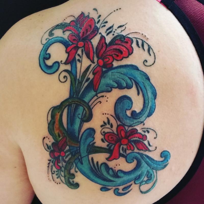 Norwegian Folk Art by Cat Johnson TattooNOW