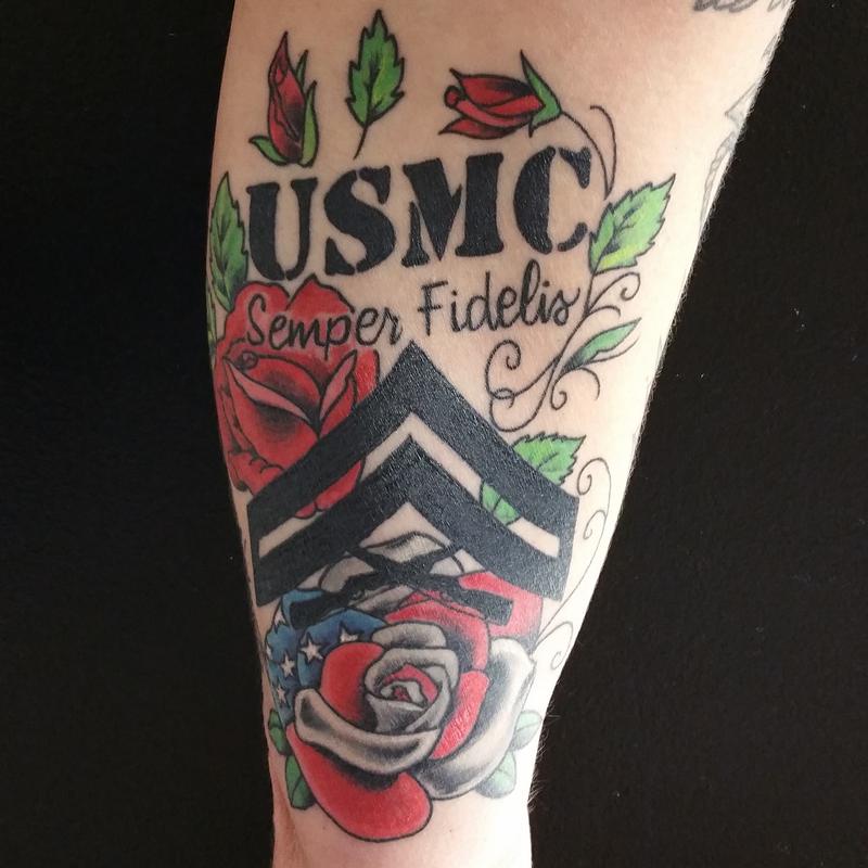 75 Cool USMC Tattoos  Meaning Policy and Designs 2019