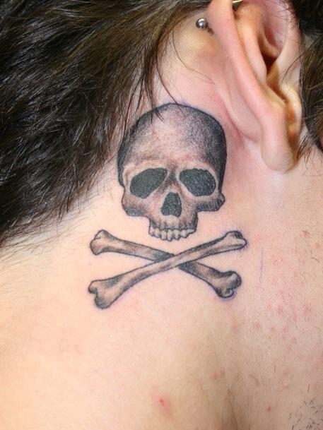 Skull and Crossbones Temporary Tattoo  Temporary Tattoos