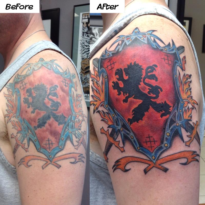 Tattoo of Rampant lion Acta non verba tattoo  custom tattoo designs on  TattooTribescom