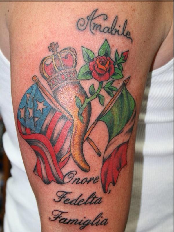 Flags by BiagiosTattooGallery on deviantART  Italian tattoos Flag tattoo  American flag tattoo