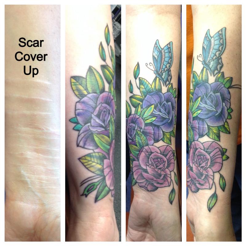 Scar cover up by Cat Johnson: TattooNOW