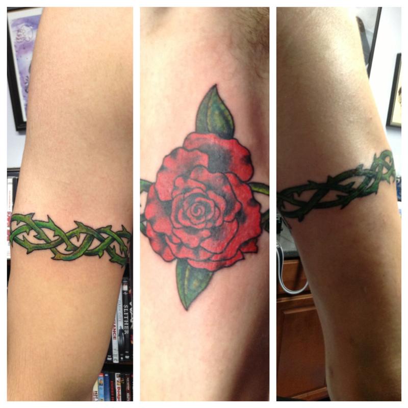 Rose Vine Tattoos On Wrist