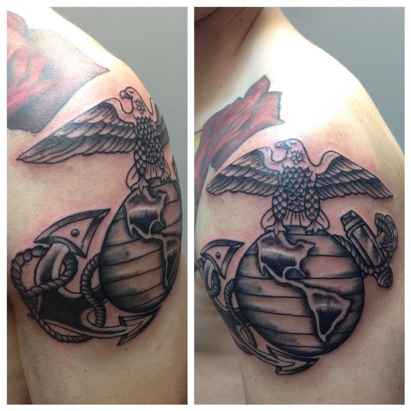 Tattoo uploaded by Wesley Eldridge  Eagle Globe and Anchor Marine Corps   Tattoodo