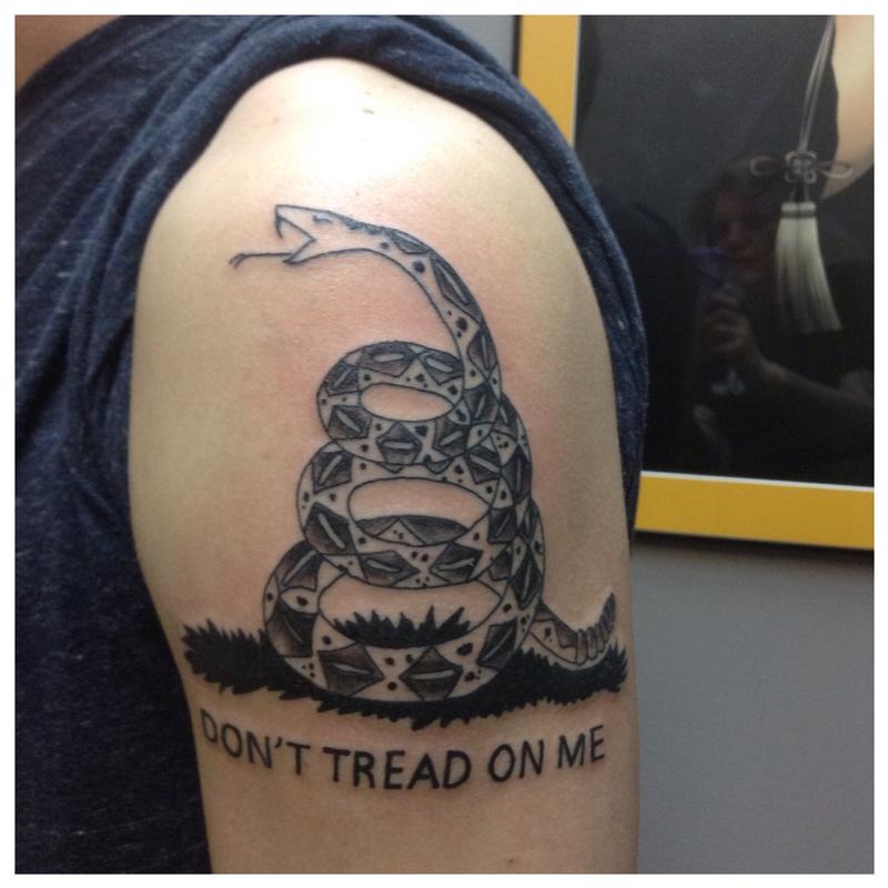 Dont Tread On Me Snake Tattoo