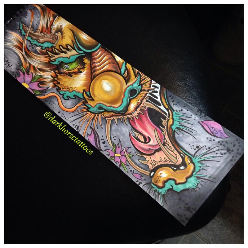 Bronze Dragon by Cat Johnson TattooNOW