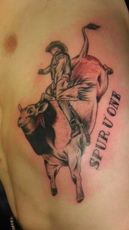 bull rider by Jon Fallows: TattooNOW