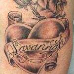 Tattoos - heart with rose - 111645