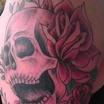 Tattoos - skull with roses - 103974