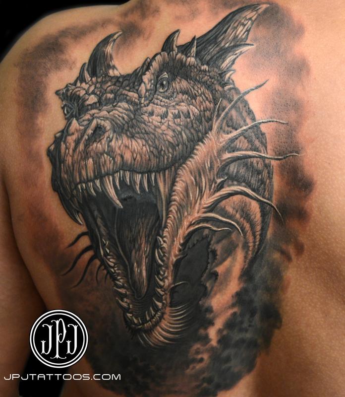 Skeletal Dragon Tattoo by wutattoo on DeviantArt