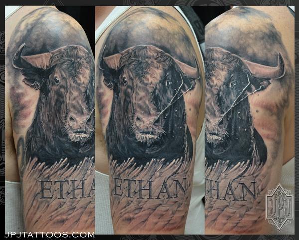 Bull by Jose Perez Jr: TattooNOW Bull by Jose Perez Jr: TattooNOW