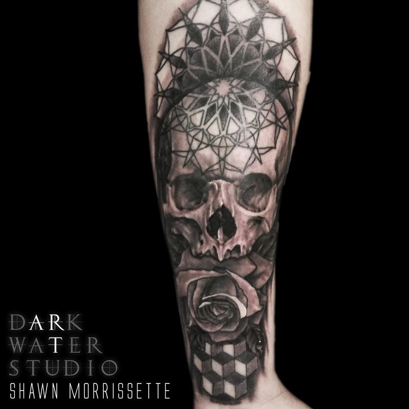Mandala Skull Rose Escher By Shawn Morrissette Tattoonow Mandala Skull Rose Escher By Shawn Morrissette Tattoonow