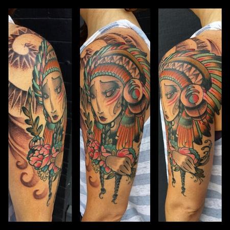 Tattoos - Indian girl tattoo - 92038