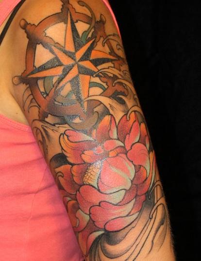 Tattoos - flower tattoo - 91435