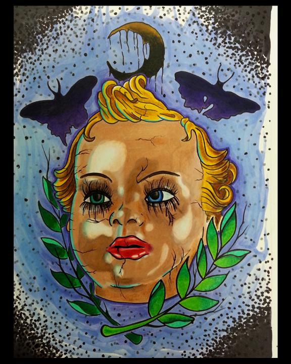 Cracked Porcelain By David J Kline TattooNOW