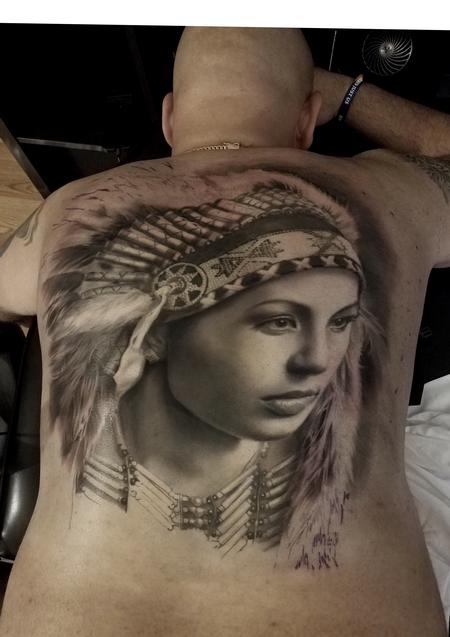 Tattoos - David Vega Native Woman - 131077