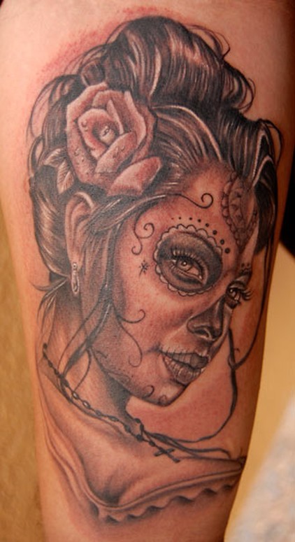 Follow TATTOOWONDERLAND on Pinterest for more Side profile portrait  tattoo  Tattoos Tribal tattoos Portrait tattoo
