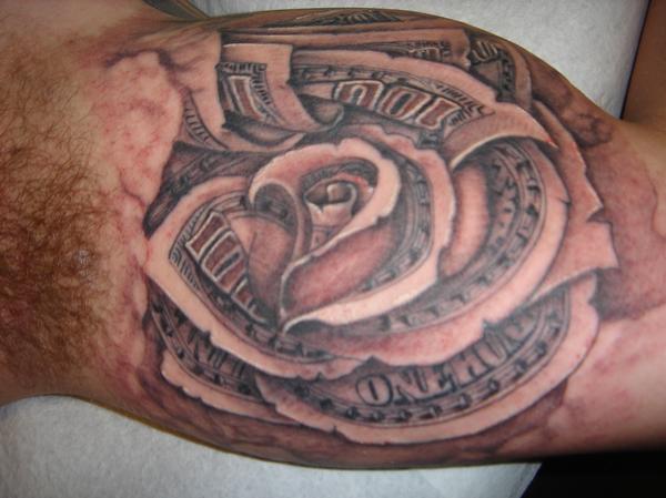 Final Haven Tattoo Studio  My Aussie Money Rose Base work by Ben Heelass  Just completed by Riki D Swampwater Cheers to Riki and Ben for a brilliant  piece Once the black