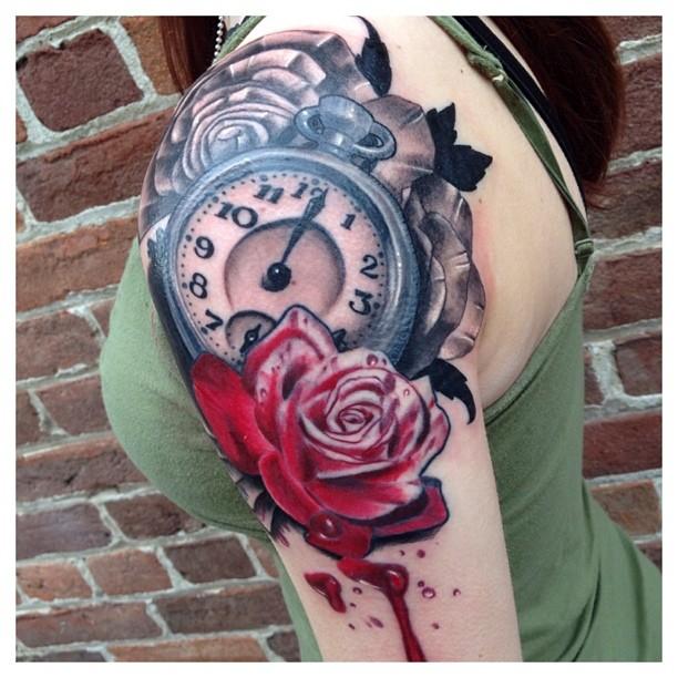 alice in wonderland pocket watch tattoo