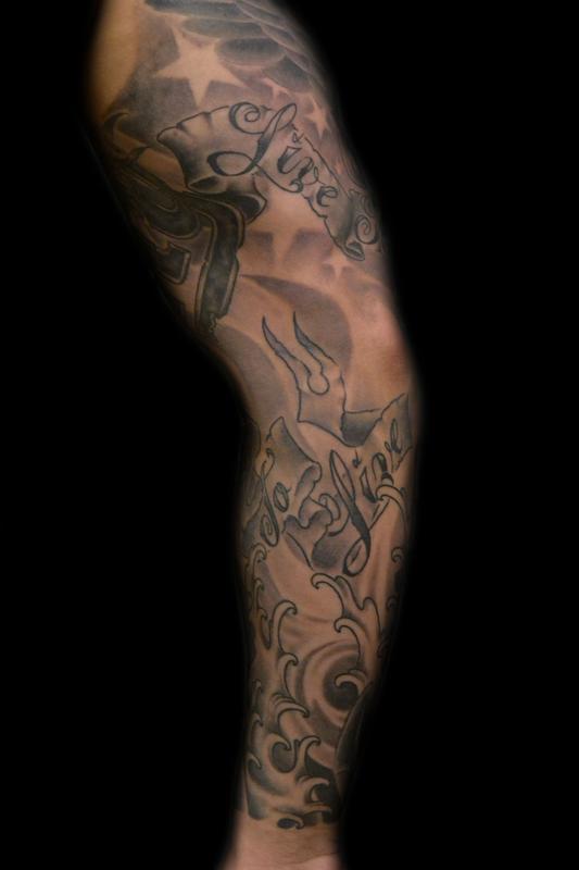 Black and Gray Sleeve by Diego TattooNOW