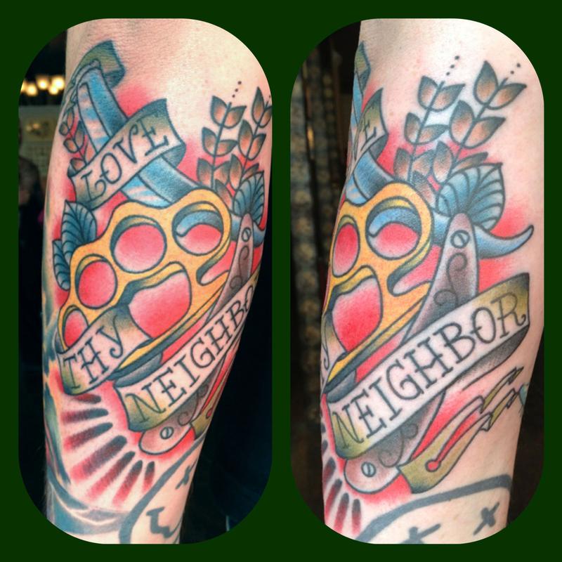 Love Thy Neighbor Traditional Tattoo By Diego: Tattoonow