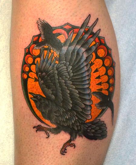 raven tattoo minimalist