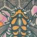 Tattoos - Yellow Jacket Bee with Cherry Blossoms - 78804