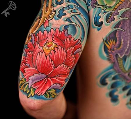 Tattoos - Colored Flower Tattoo (#2) - 115642