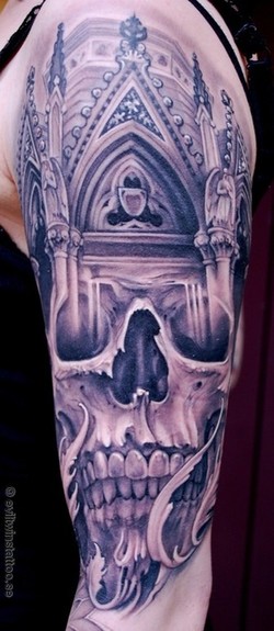 Second skin tattoo Finnsnes  Skull turbo fusion tattoo extension on a  sleeve  Facebook