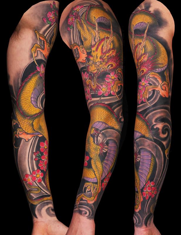 Yellow Dragon by Ed Perdomo: TattooNOW Yellow Dragon by Ed Perdomo: TattooNOW