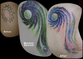 Spiral Galaxy Cover Up By Eddie Loven Tattoonow