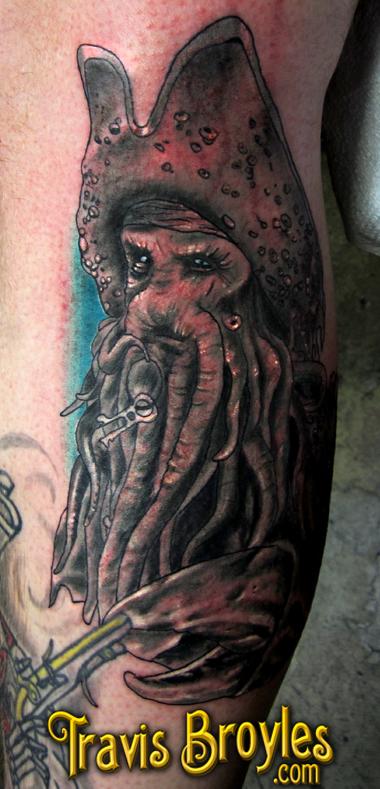 Tattoo uploaded by Hand of Glory Tattoo  Davy Jones octoskull by Jim  Gentry  Tattoodo