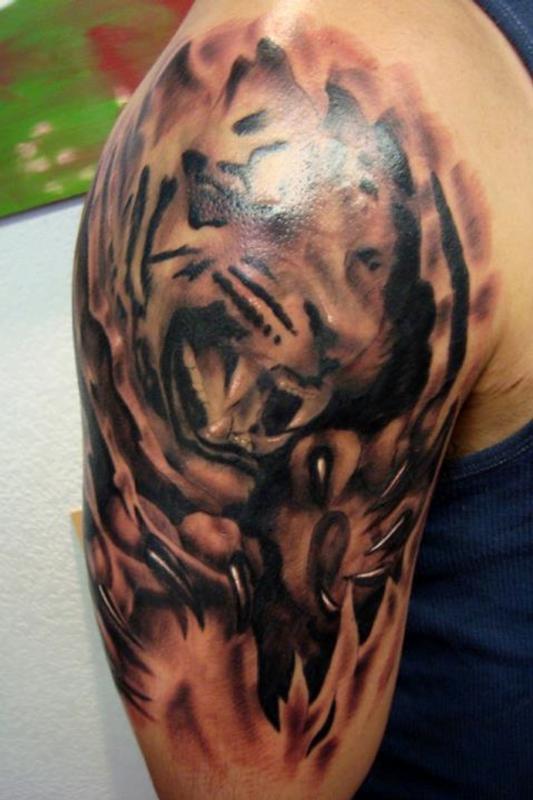 tiger tear skin by Ian Robert McKown: TattooNOW