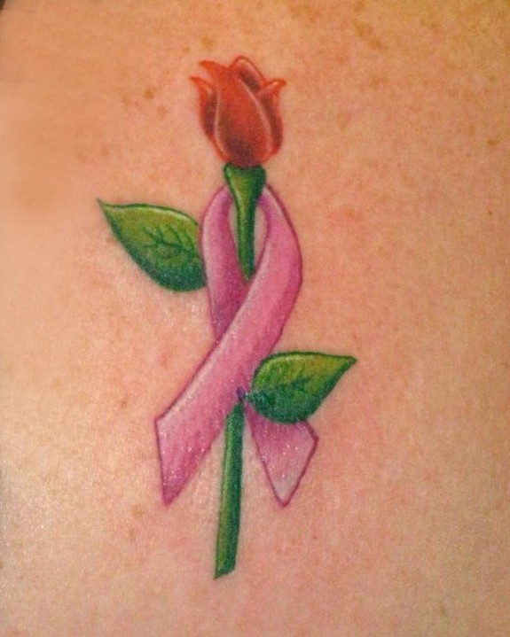 pink ribbon tattoo