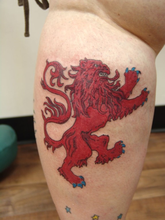Heraldic lion tattoo stock vector Illustration of king  52341044
