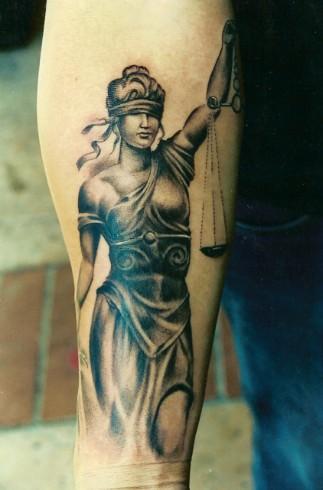 40 Lady Justice Tattoo Designs For Men  Impartial Scale Ideas