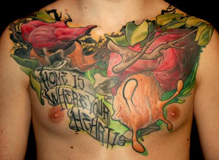 Tattoos - snails on chest - 55165