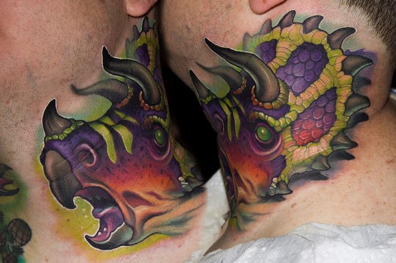 Dinosaur Neck tattoo by Victor Chil: TattooNOW