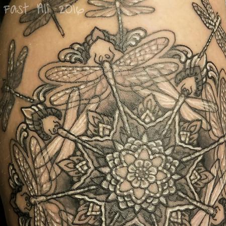 Tattoos - Megan's dragon fly mandala - 126211