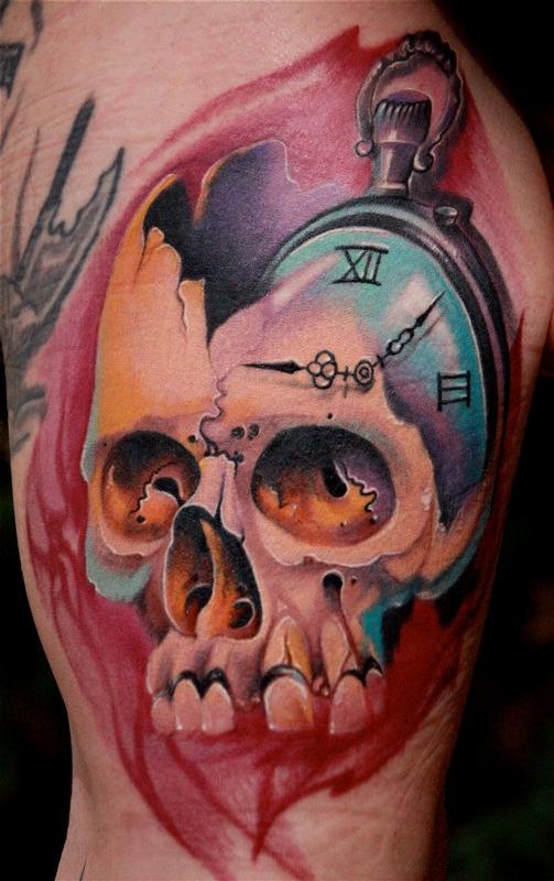 skull hand tattoo clockTikTok Search