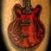 Tattoos - Realistic Guitar Tattoo - 60570