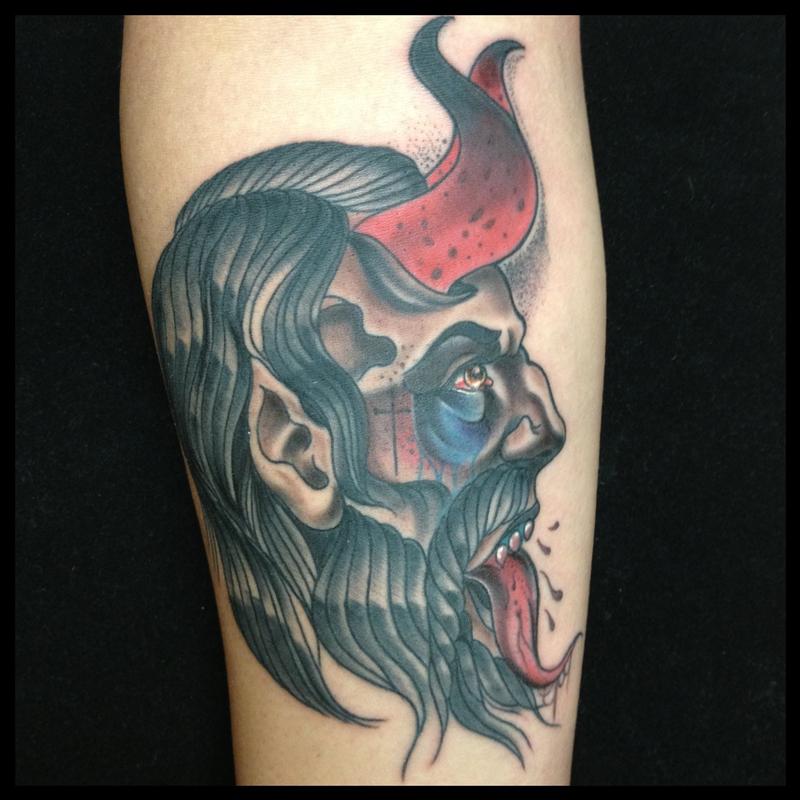 Color traditional Devil tattoo Gary Dunn Art Junkies Tattoo by Gary Dunn  TattooNOW