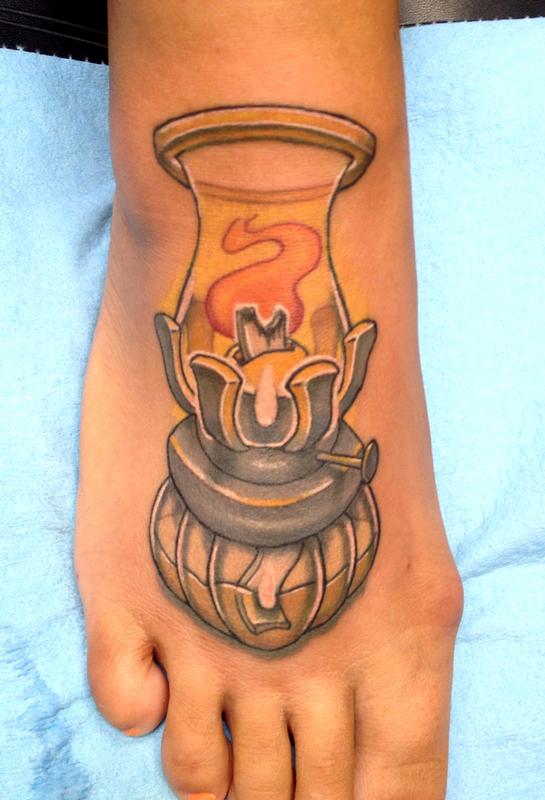 Oil Lamp by Matthew Davidson TattooNOW