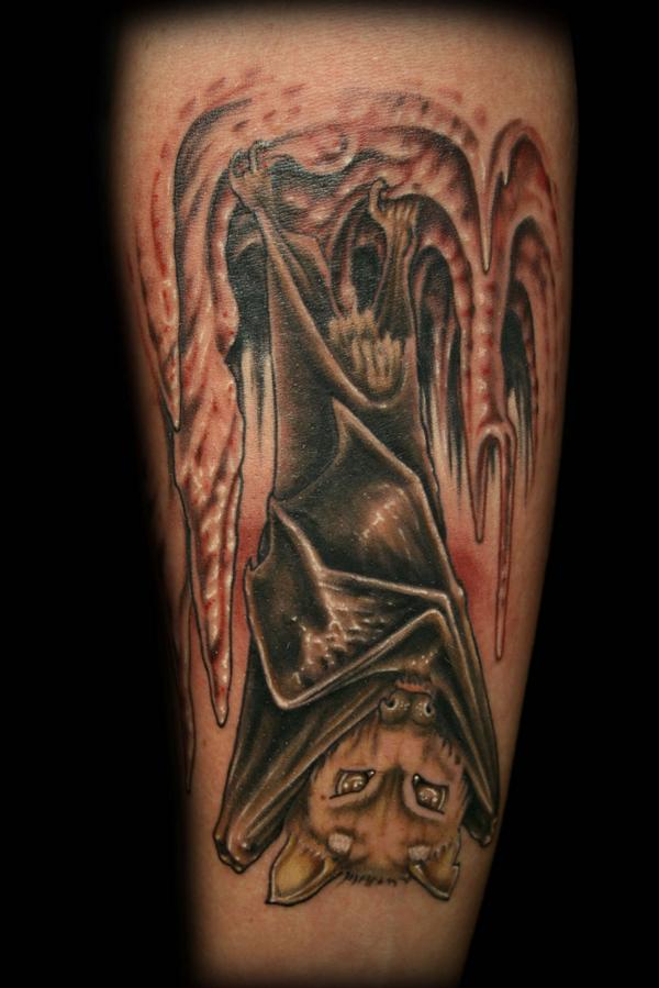 Upside Down Bat Tattoo by George Perham: TattooNOW