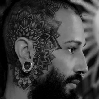 Mandala on Head by Gerardo Marzan: TattooNOW