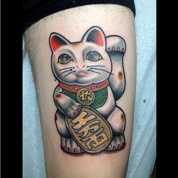 Lucky cat by Gonzalo Chavez: TattooNOW