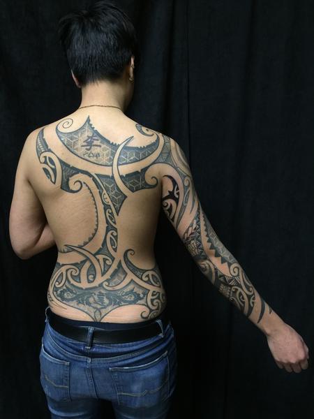 Tattoos - poly fusion back and sleeve - 99969