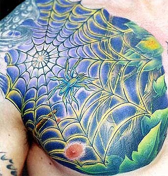 Spider Web Chest Panel by Sean Ohara: TattooNOW Spider Web Chest Panel by Sean Ohara: TattooNOW