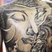 Tattoos - Black and Grey Buddha Tattoo - 61601